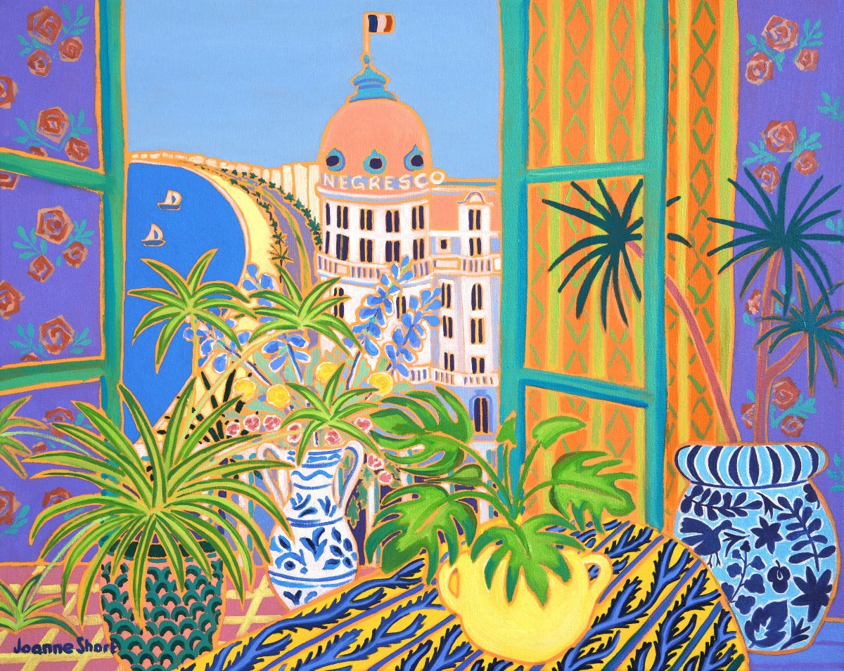 'Bohemian Room, Nice, France'. 16x20 inches Original French Oil Painting on Canvas by British Artist Joanne Short Joanne Short