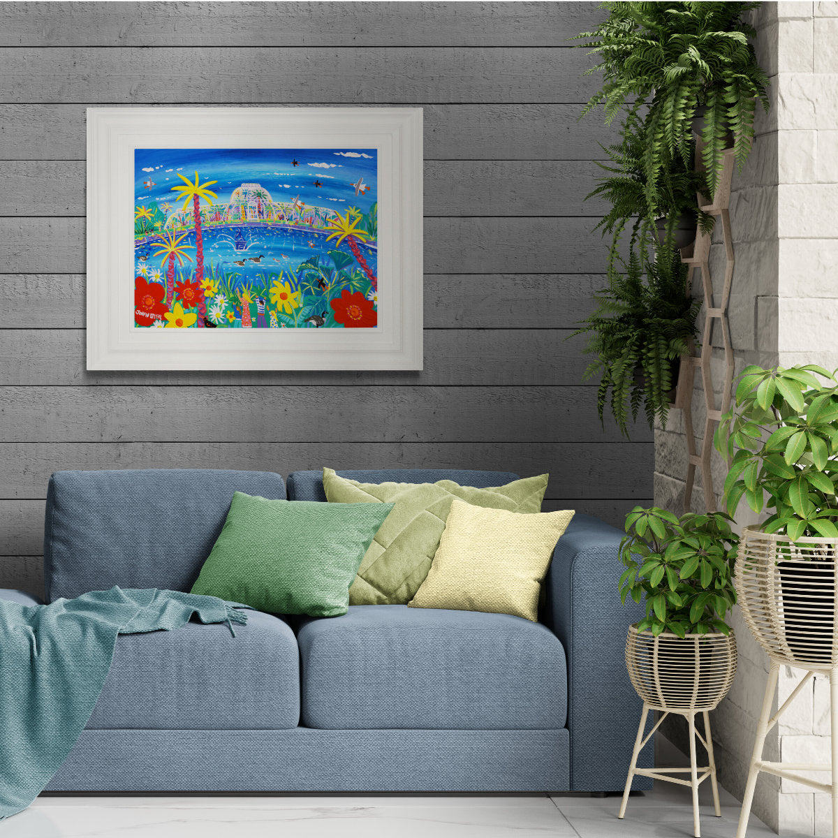 'A Feast of Flowers, Kew Gardens', 18x24 inches acrylic on canvas. London Garden Painting by British Artist John Dyer.