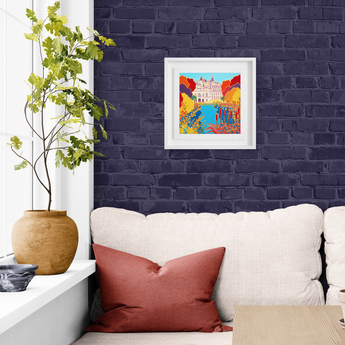 Original Painting by Joanne Short. Autumn Colours, St James’s Park Garden, London. 12 x 12 inches oil on canvas