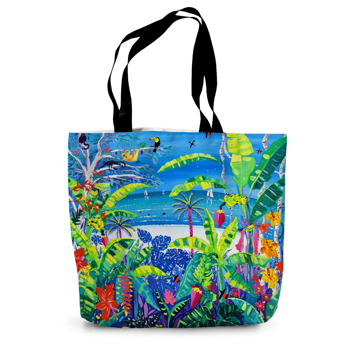 Tropical Banana Wildlife Beach, Costa Rica, Caribbean by John Dyer. Canvas Tote Bag