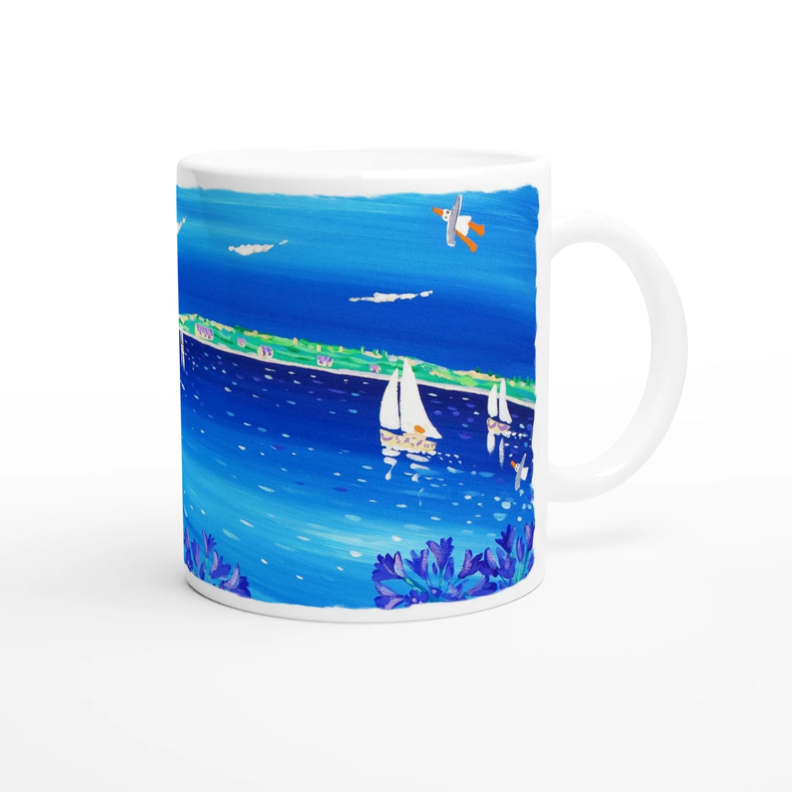 Cornish Destinations Ceramic Art Mug Bundle Set by John Dyer - Tresco | Newquay | Minack | St Ives John Dyer