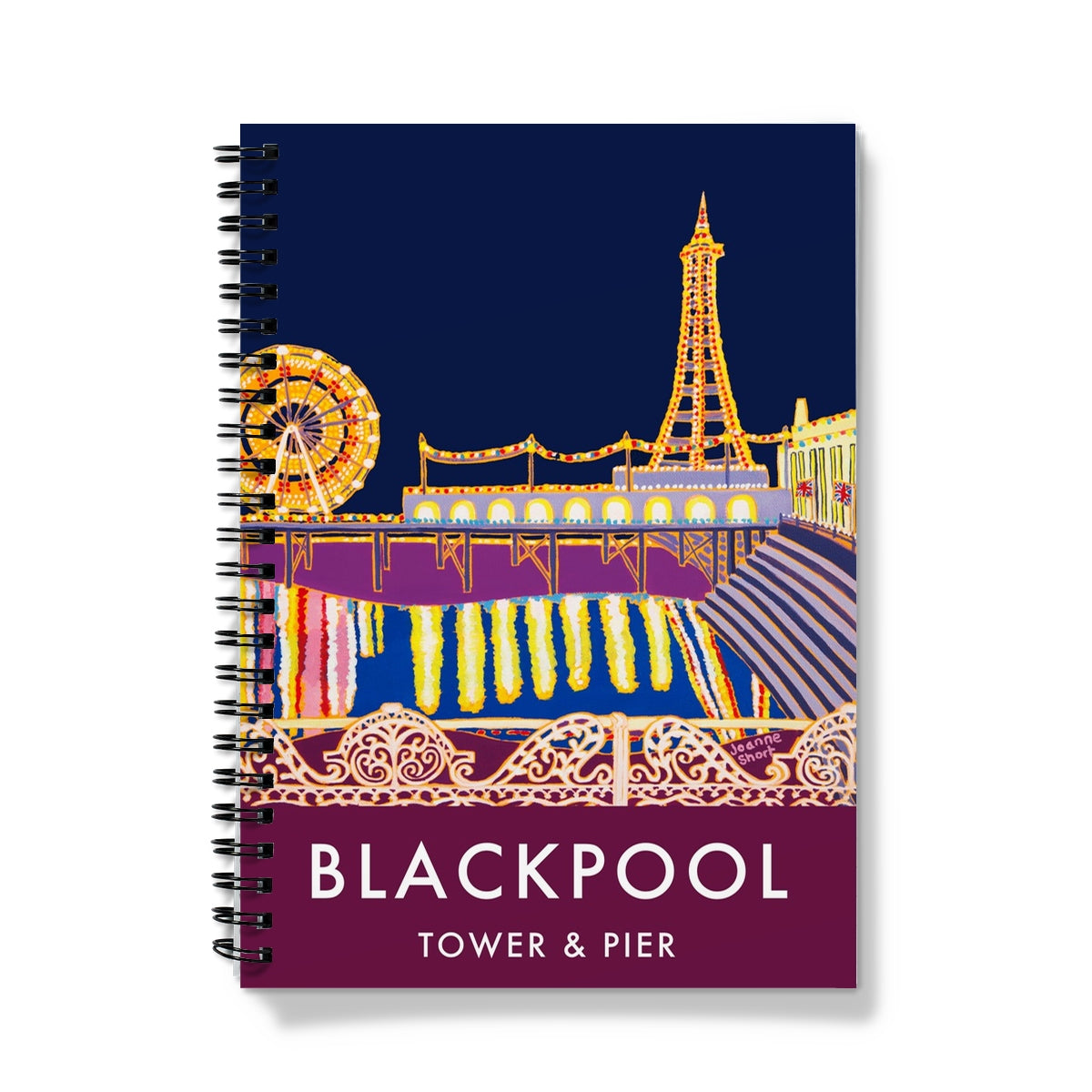 Blackpool Tower and Pier, Contemporary Art Notebook by Joanne Short