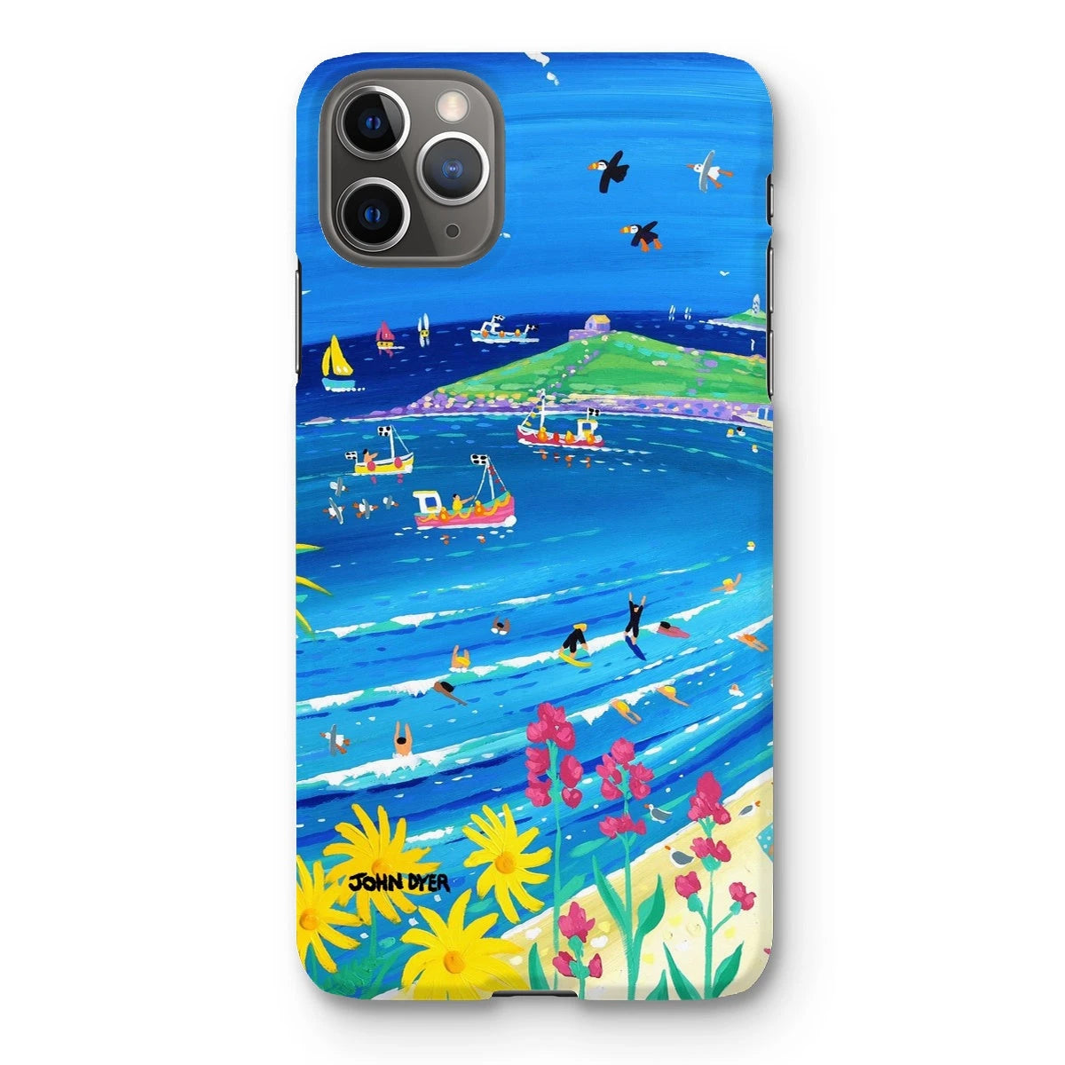 Snap Art Phone Case. Porthmeor Beach St Ives. Artist John Dyer. Cornwall Art Gallery. John Dyer