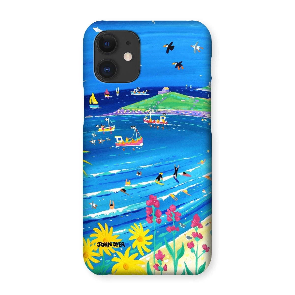 Snap Art Phone Case. Porthmeor Beach St Ives. Artist John Dyer. Cornwall Art Gallery. John Dyer