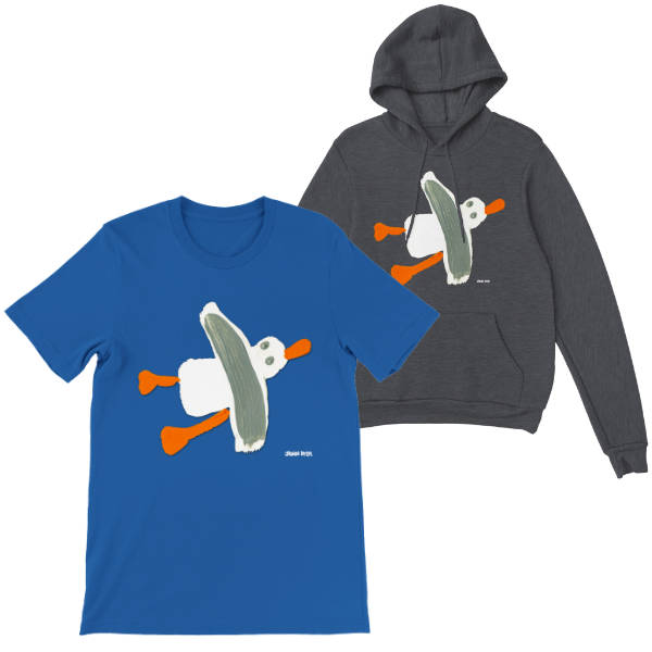 Artist designed t-shirts and hoodies