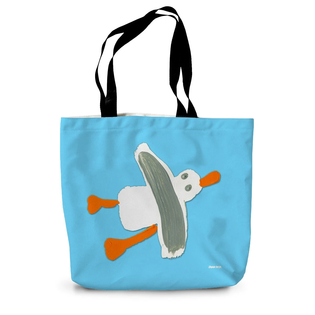 Cornish Seagull by John Dyer Sea Blue Canvas Tote Bag John Dyer