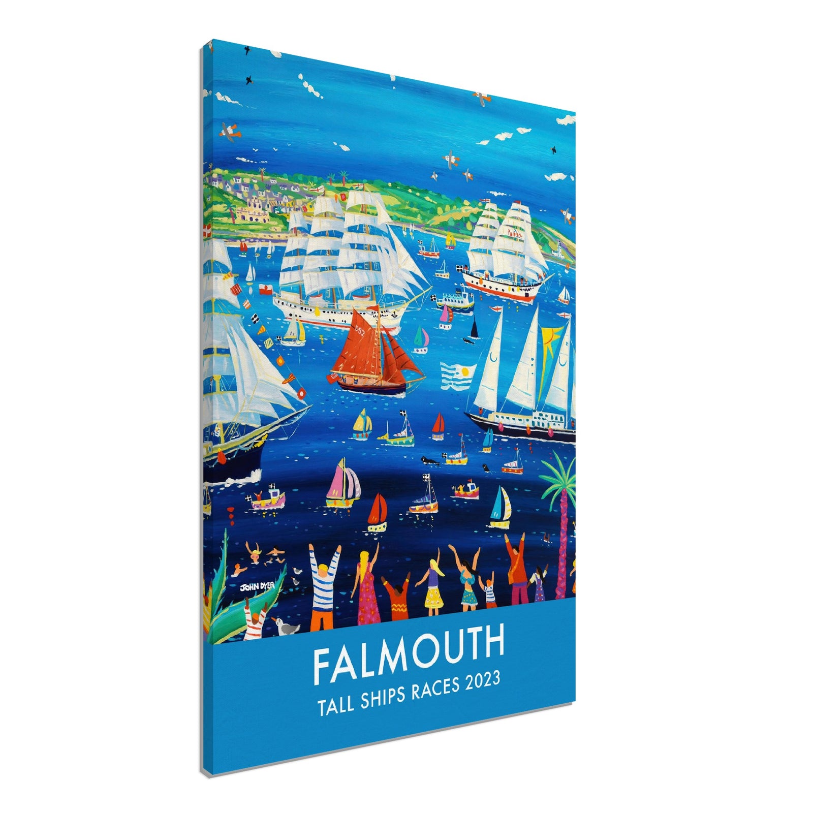 Canvas Art Print by John Dyer of the Falmouth Tall Ships Races 2023 from our Cornwall Art Gallery