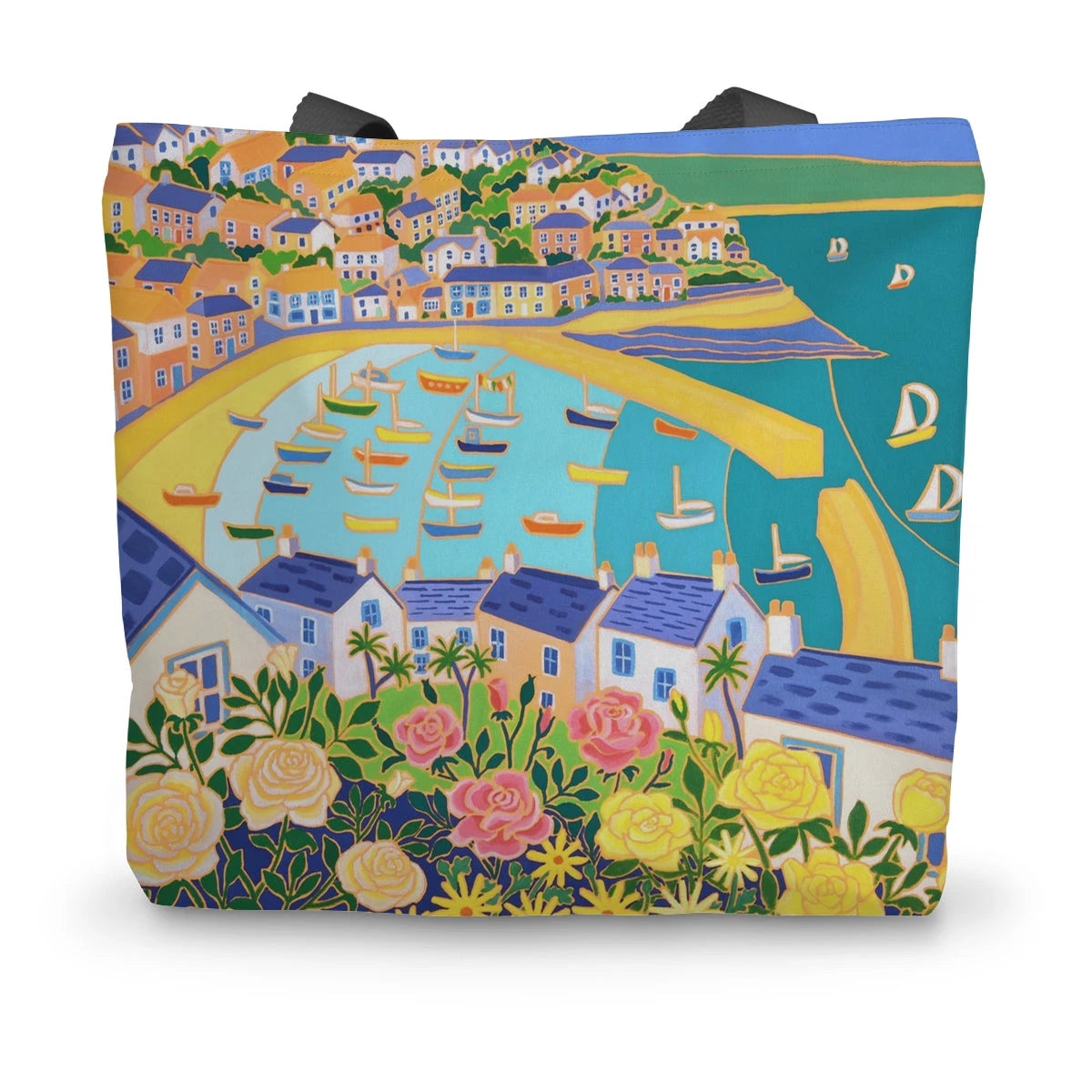 Cottage Rose Garden, Mousehole, Joanne Short Canvas Tote Bag Joanne Short