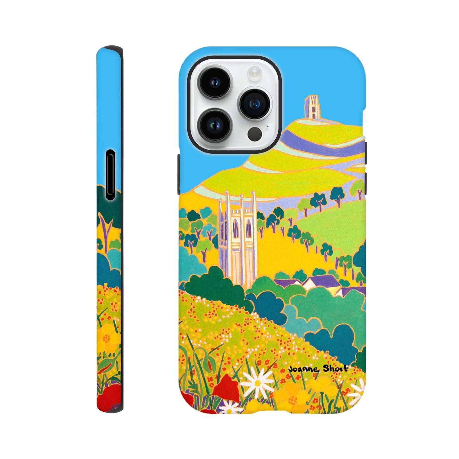 Tough Art Phone Case. Glastonbury Tor, Somerset. British Artist Joanne Short. Joanne Short