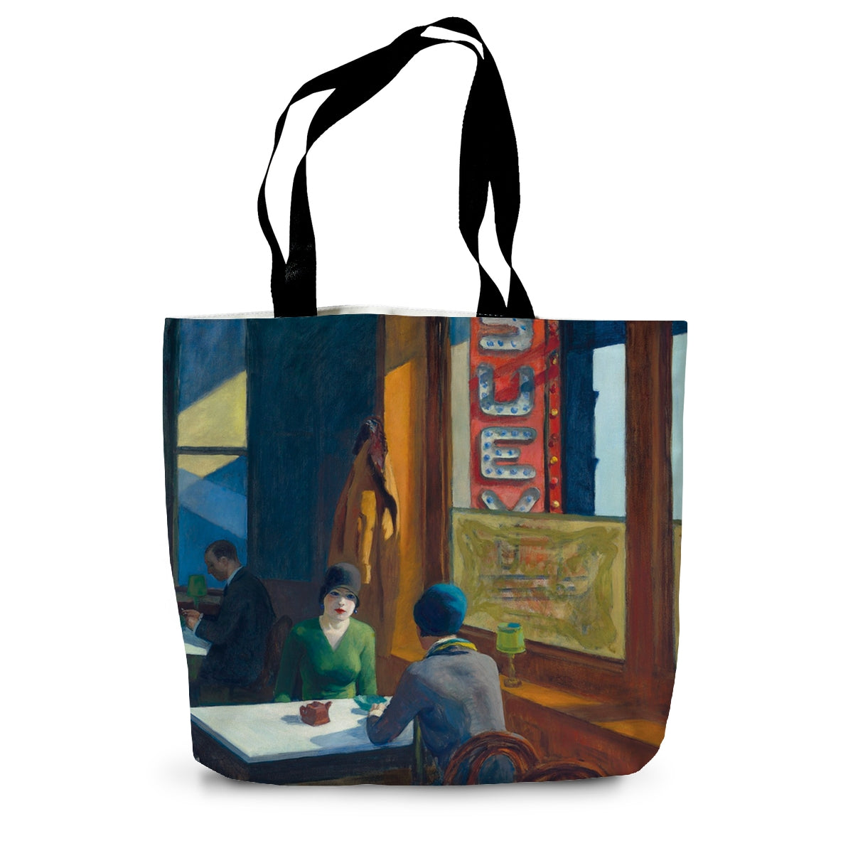 Chop Suey (Cafe Scene) by Edward Hopper. Classic Art Canvas Tote Bag