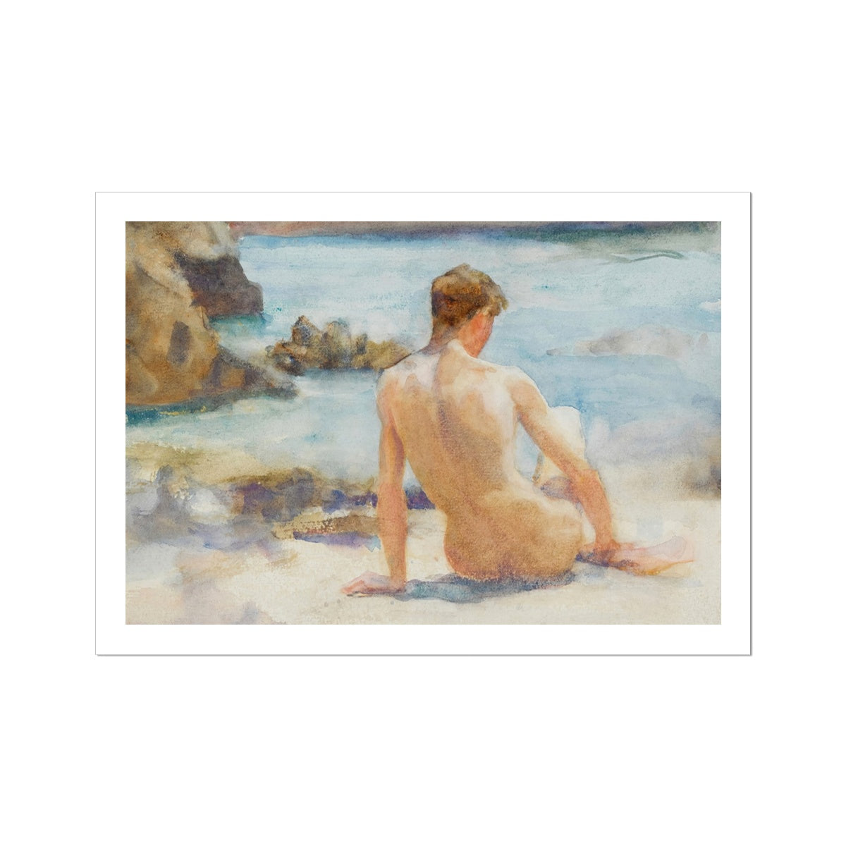 Henry Scott Tuke Open Edition Art Print. A Summer's Day, Cornwall. Art Gallery Historic Art