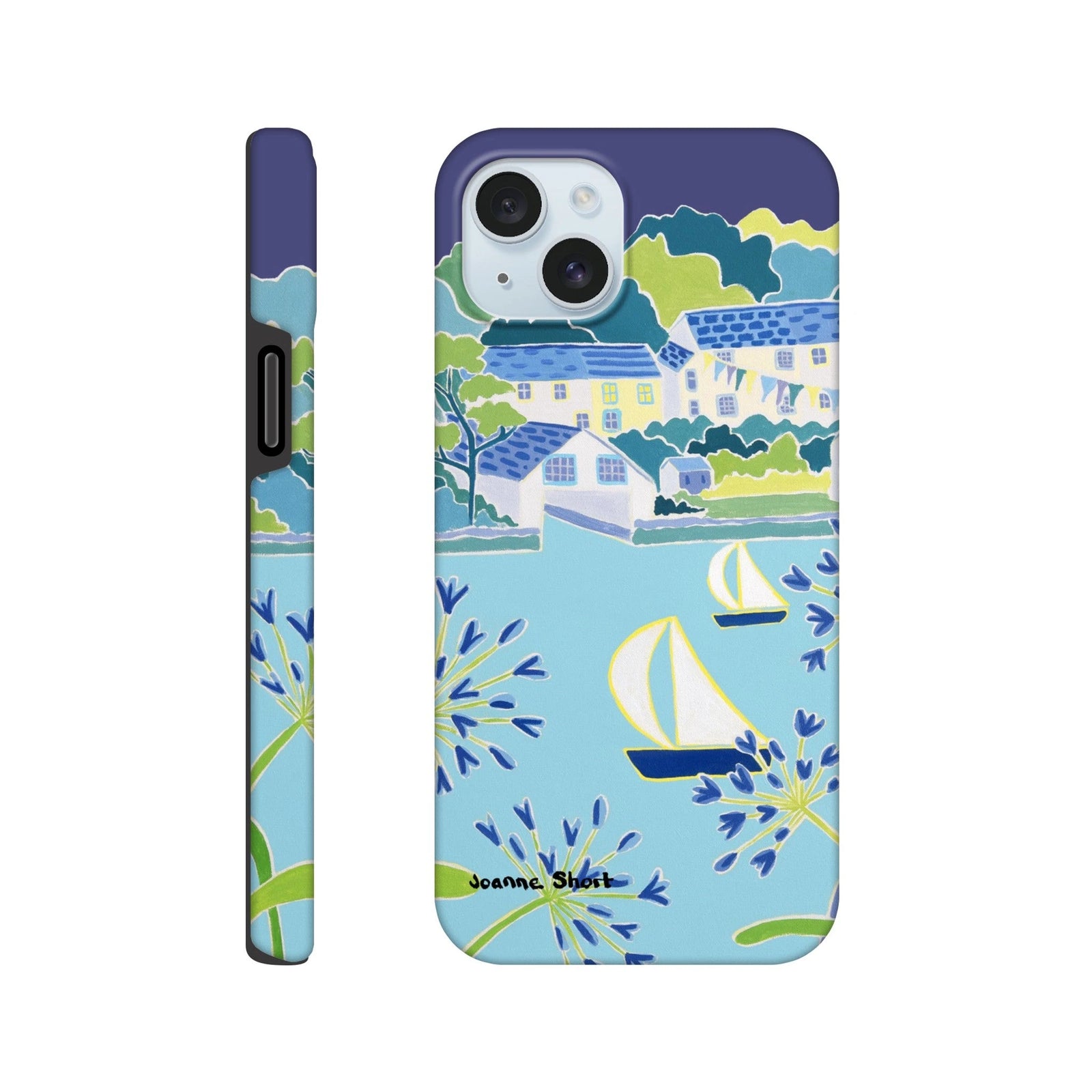 Tough Art Phone Case - Helford River & Village. Artist Joanne Short. Cornwall Art Gallery Joanne Short