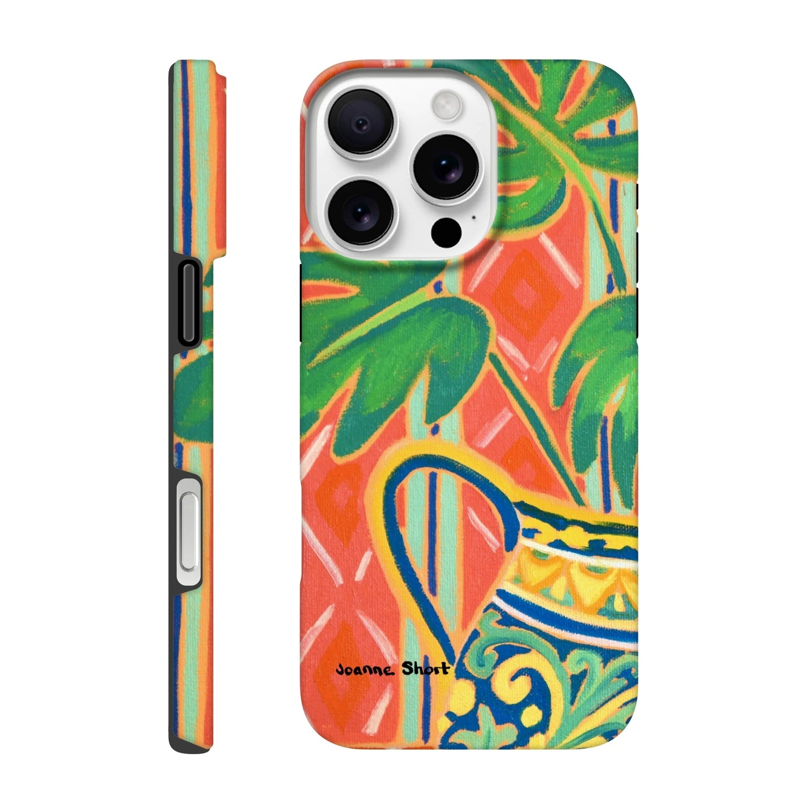 Tough Art Phone Case. Cheese Plant. Artist Joanne Short. Cornwall Art Gallery Joanne Short