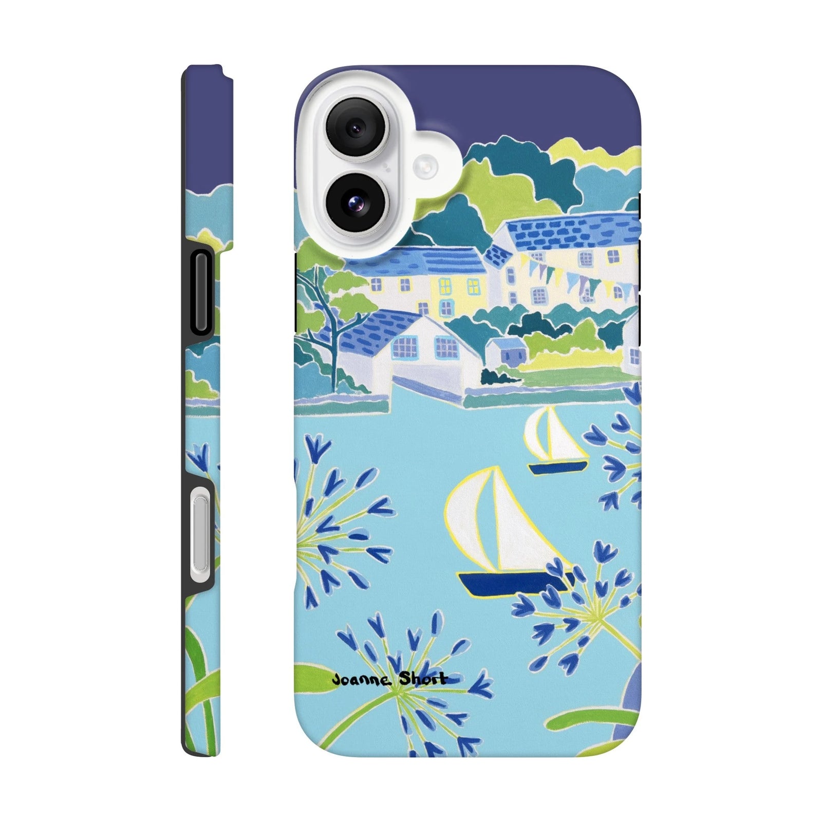 Tough Art Phone Case - Helford River & Village. Artist Joanne Short. Cornwall Art Gallery Joanne Short