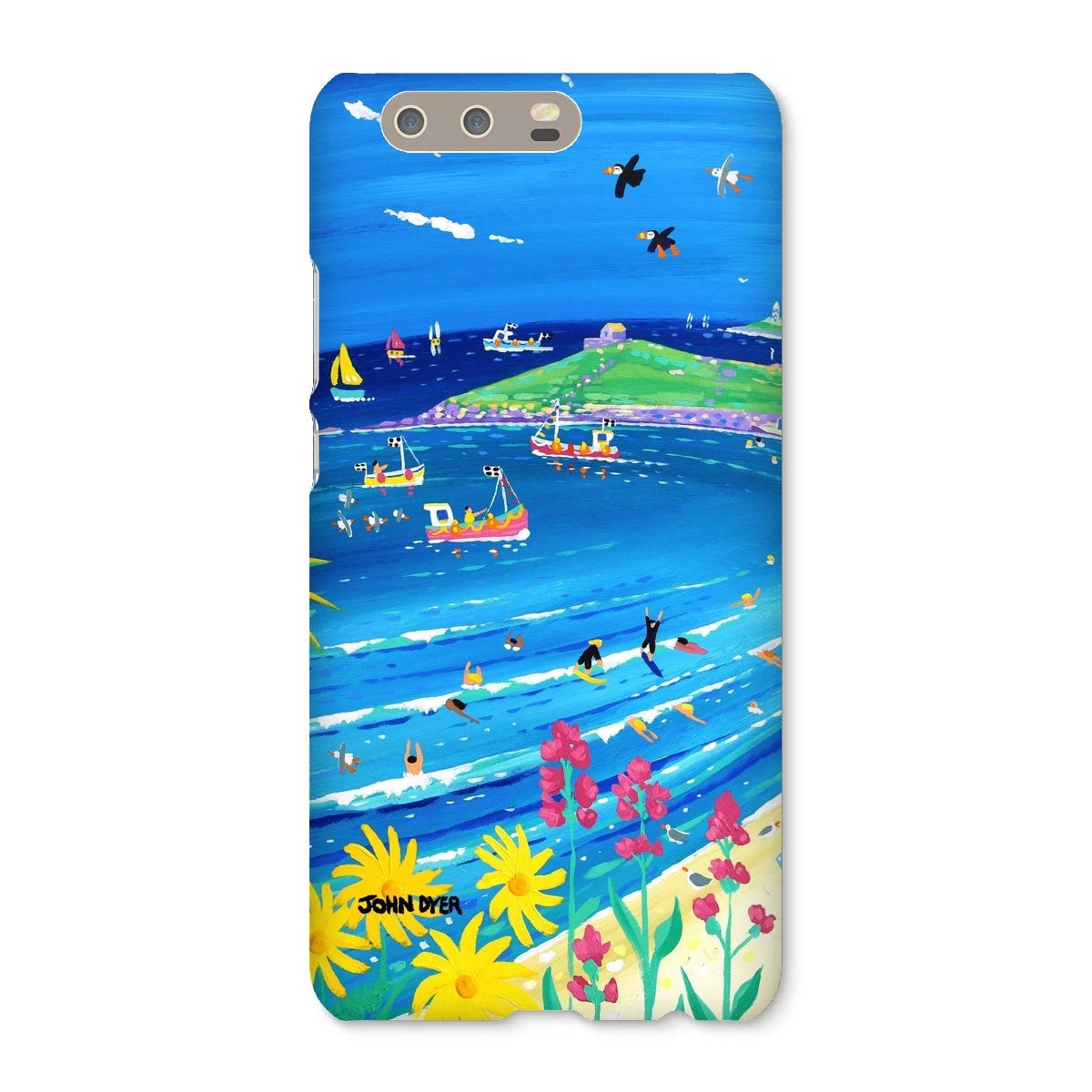 Snap Art Phone Case. Porthmeor Beach St Ives. Artist John Dyer. Cornwall Art Gallery. John Dyer