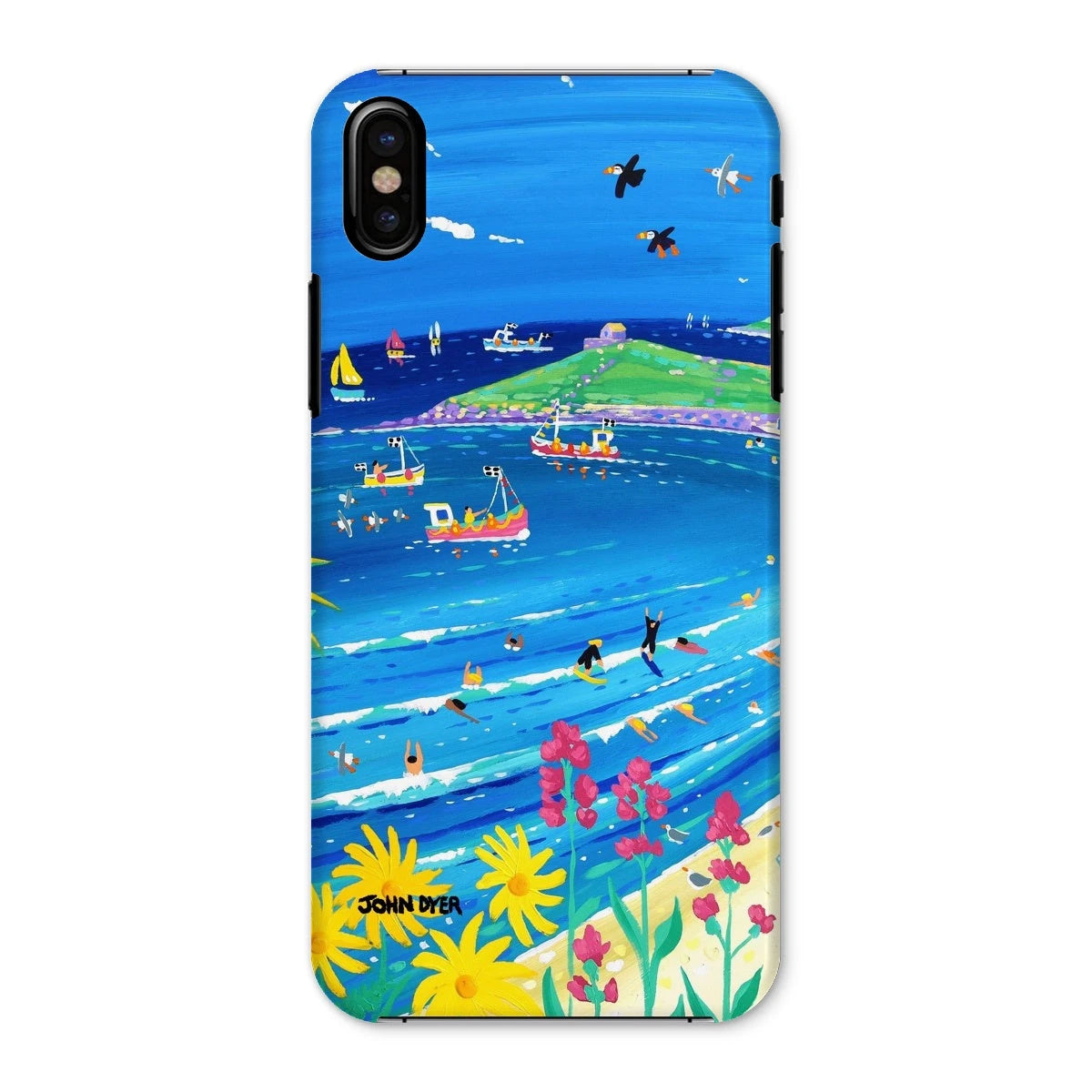 Snap Art Phone Case. Porthmeor Beach St Ives. Artist John Dyer. Cornwall Art Gallery. John Dyer