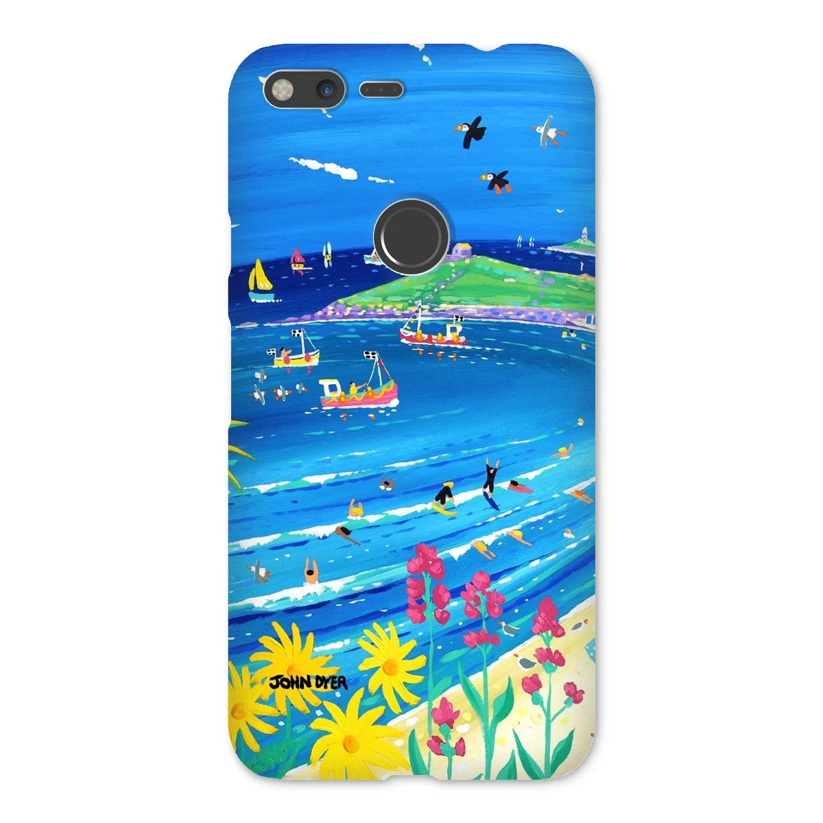 Snap Art Phone Case. Porthmeor Beach St Ives. Artist John Dyer. Cornwall Art Gallery. John Dyer