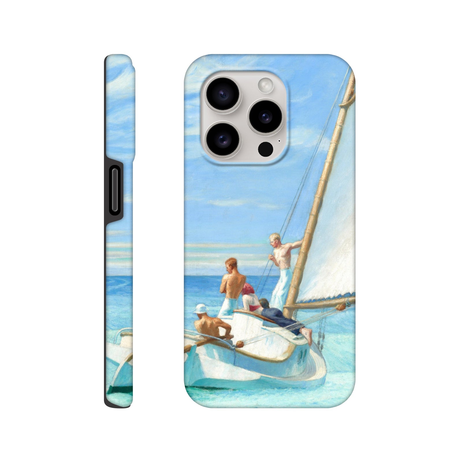 Tough Art Phone Case. 'Ground Swell' sailing art by Artist Edward Hopper.