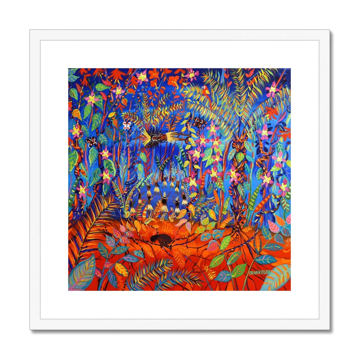 John Dyer Framed Open Edition Cornish Fine Art Print. 'The Creation of Ayahuasca in the Amazon Rainforest'. John Dyer