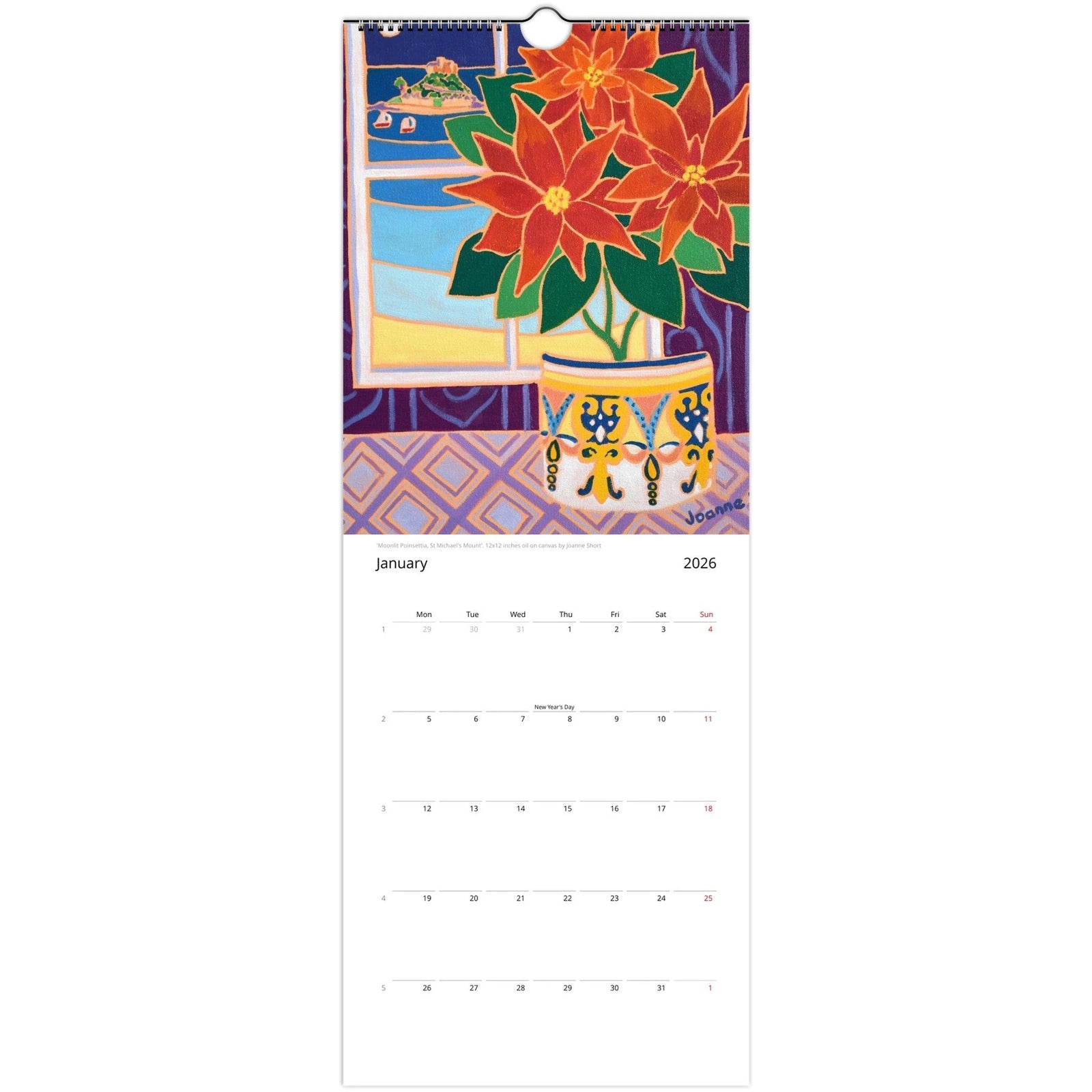 Joanne Short 2026 Cornwall Wall Art Calendar Joanne Short