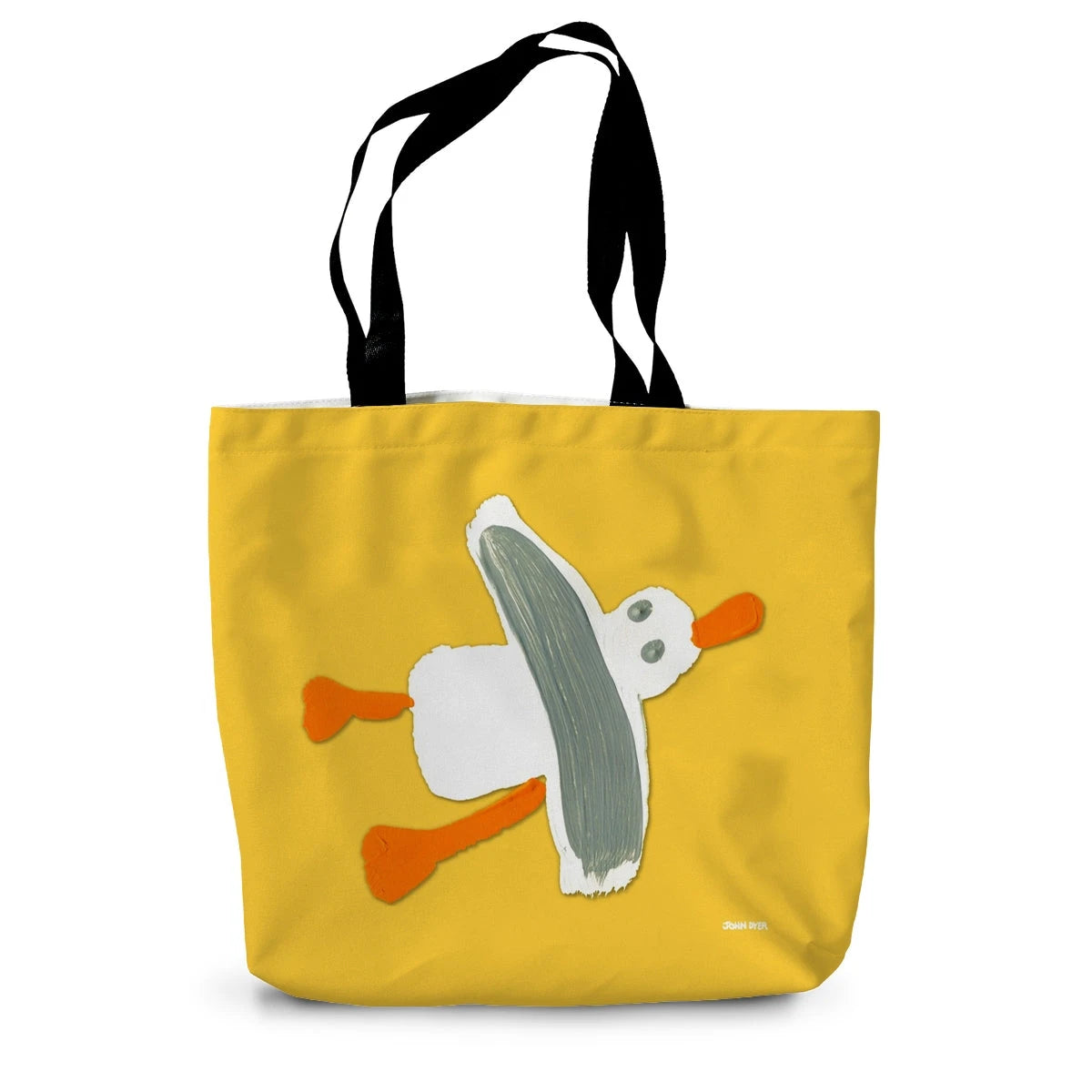 Cornish Seagull by John Dyer Yellow Canvas Tote Bag John Dyer