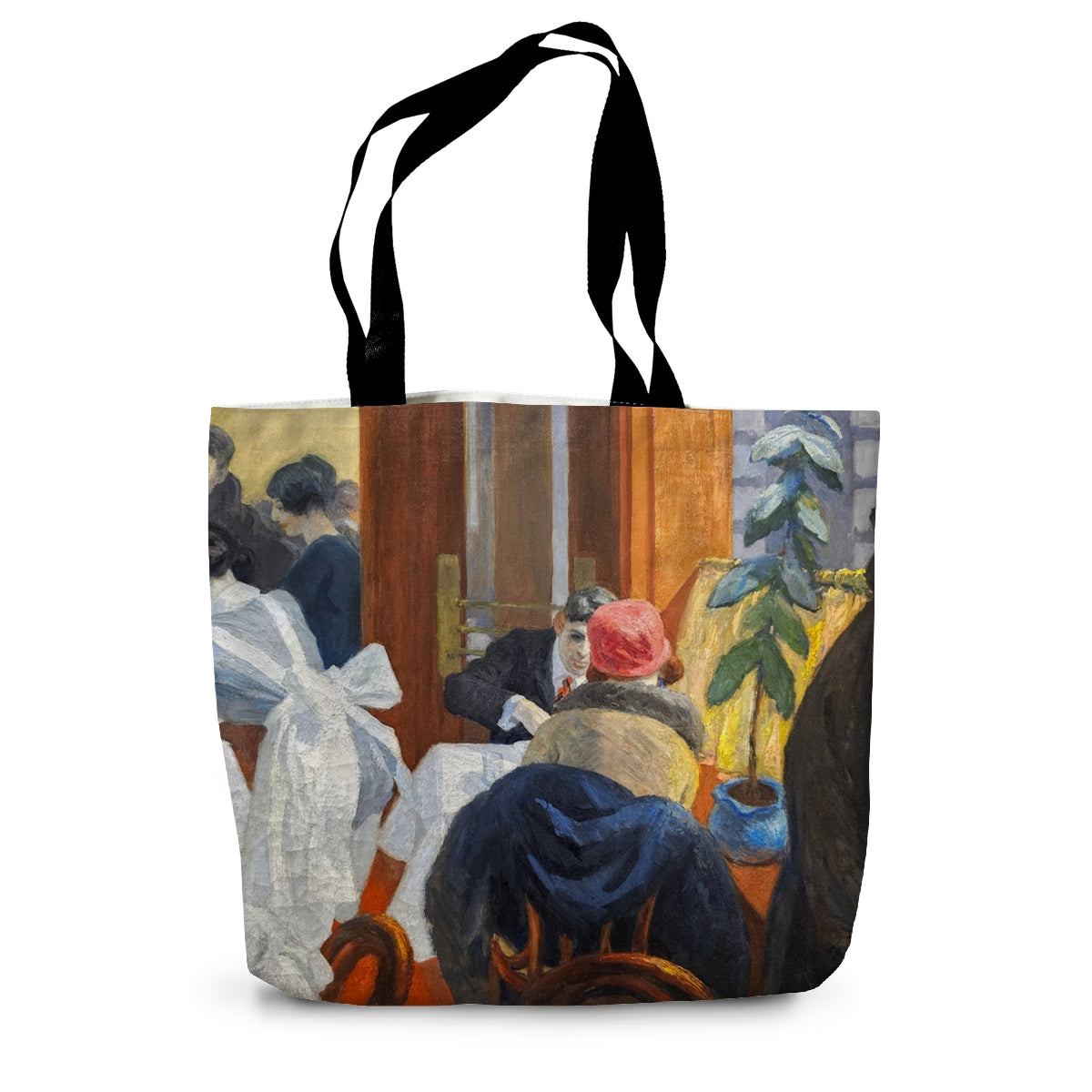 New York Restaurant by Edward Hopper. Classic Art Canvas Tote Bag