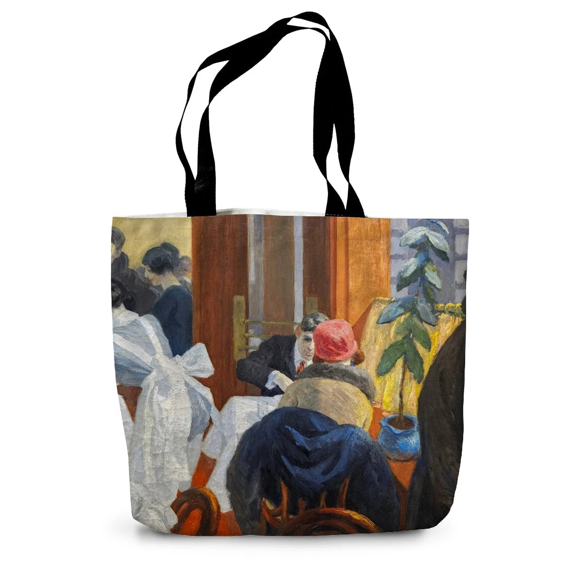New York Restaurant by Edward Hopper. Classic Art Canvas Tote Bag Edward Hopper