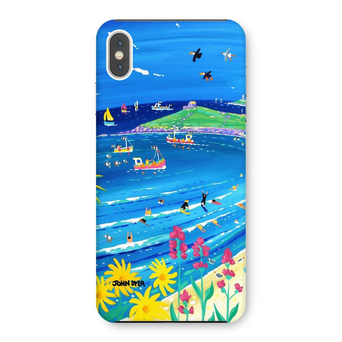 Snap Art Phone Case. Porthmeor Beach St Ives. Artist John Dyer. Cornwall Art Gallery. John Dyer