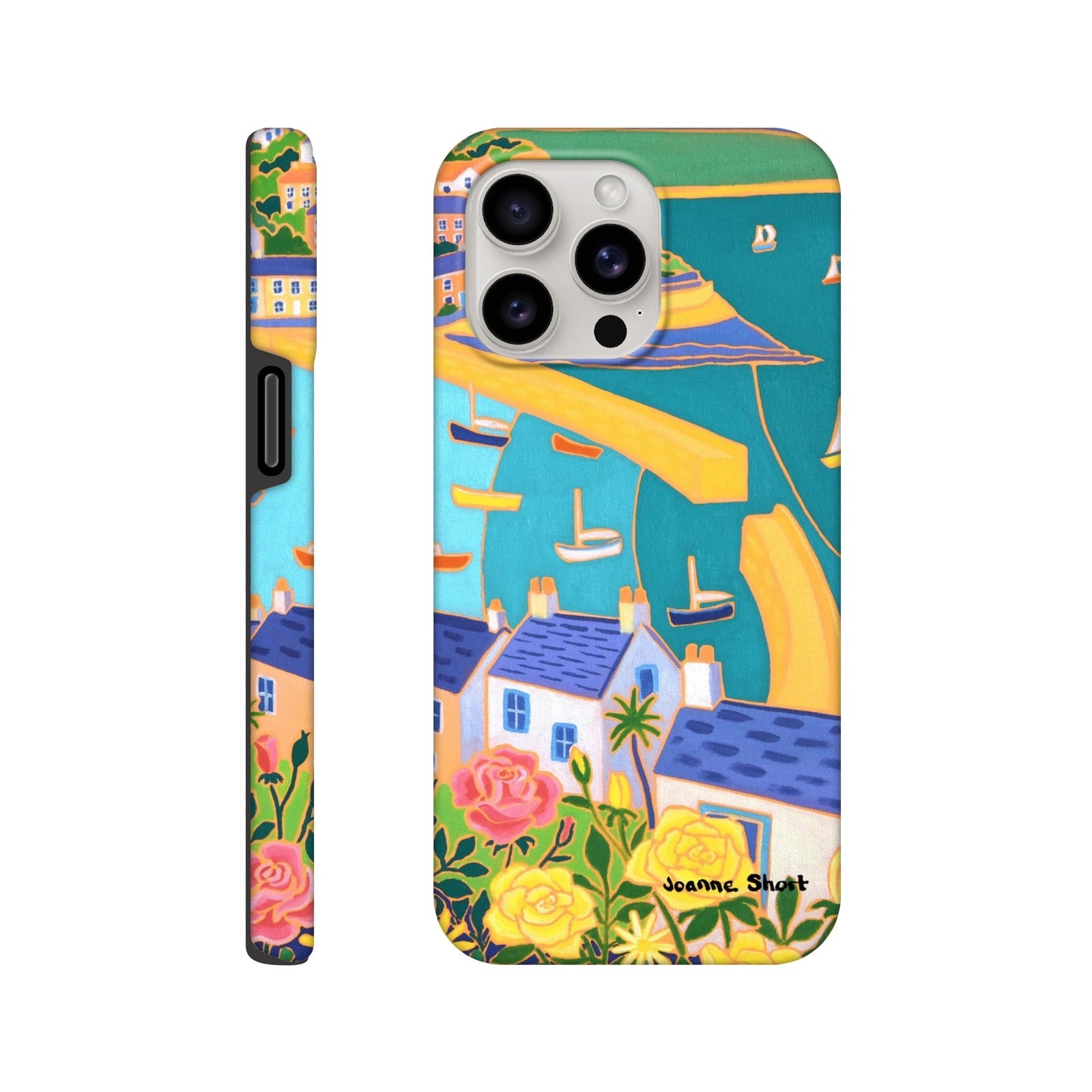 Tough Art Phone Case. Mousehole Harbour. Artist Joanne Short. Cornwall Art Gallery Joanne Short