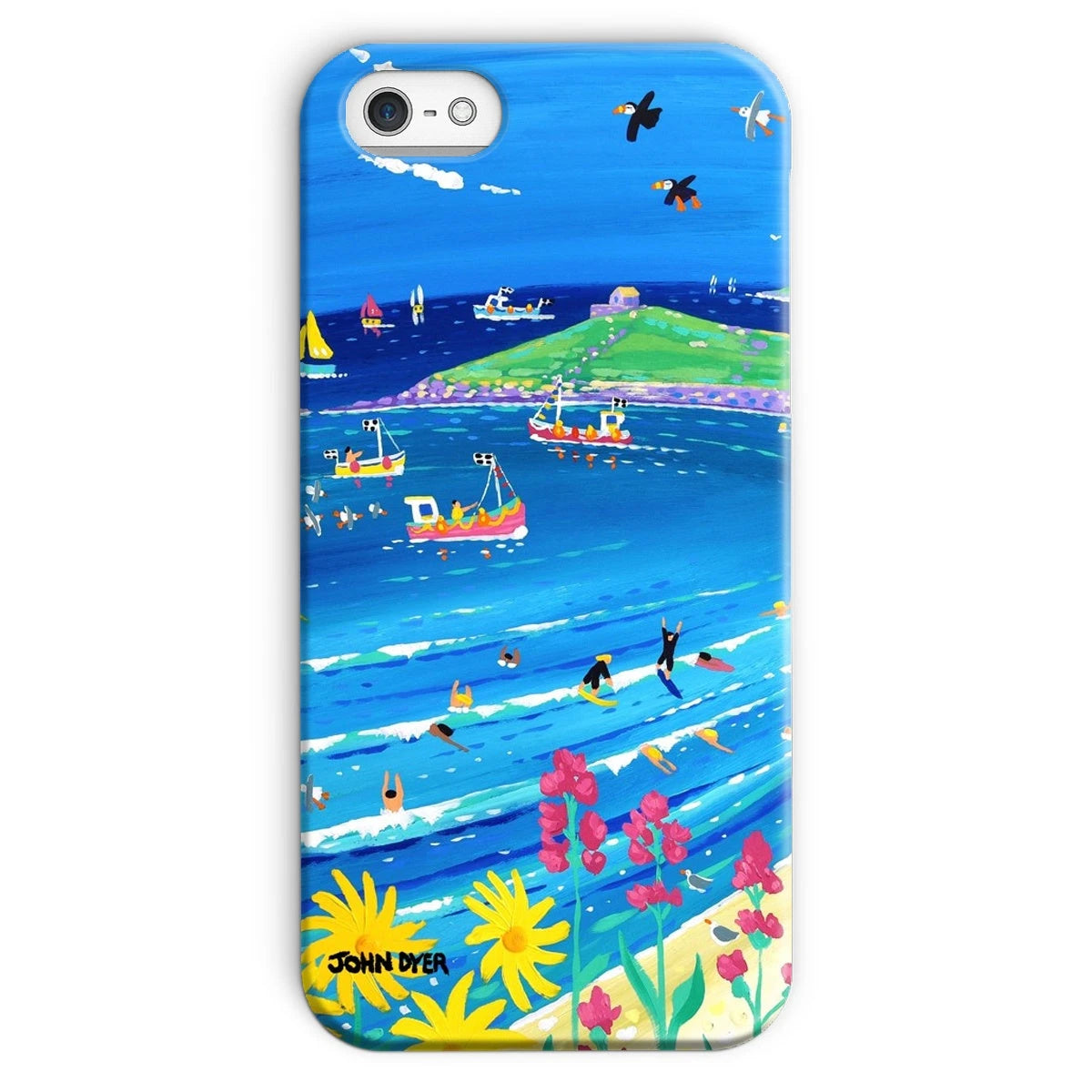 Snap Art Phone Case. Porthmeor Beach St Ives. Artist John Dyer. Cornwall Art Gallery. John Dyer