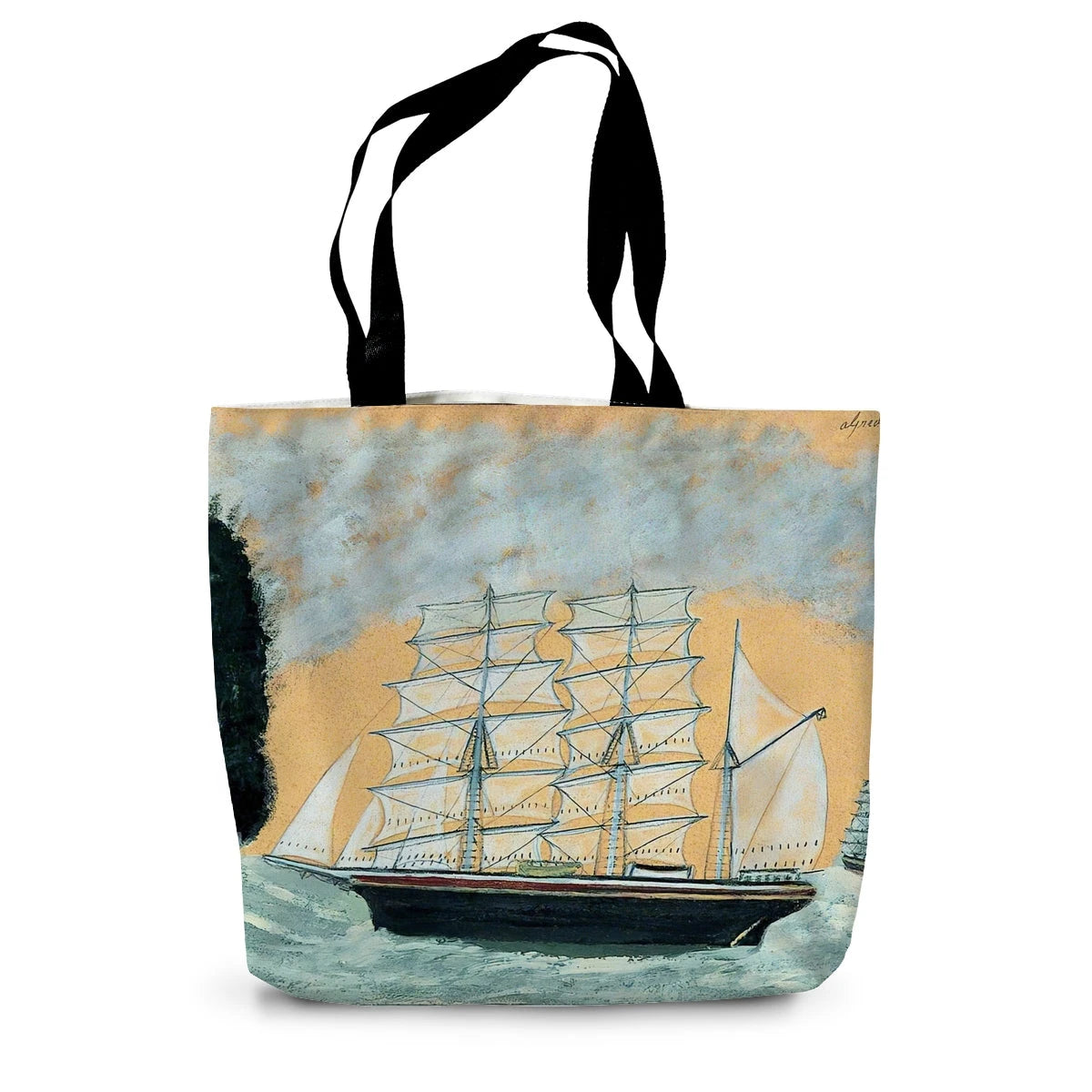 Headland with Two Three-Masters by Alfred Wallis. Classic Art Canvas Tote Bag Alfred Wallis