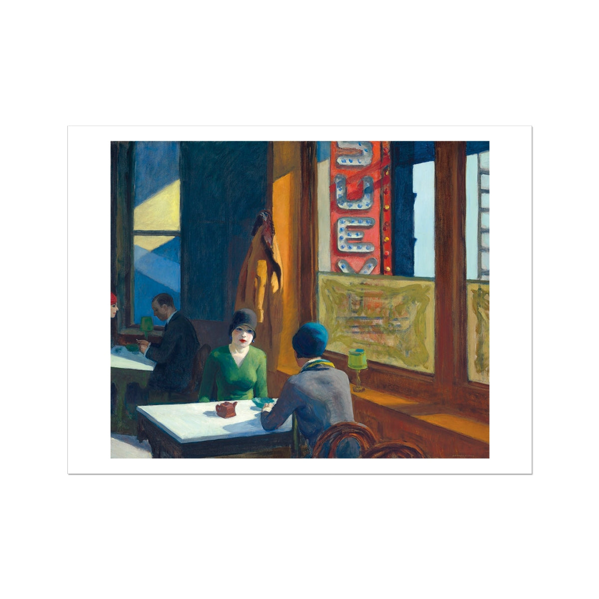 Chop Suey by Edward Hopper. Cafe Open Edition Fine Art Print. Historic Art