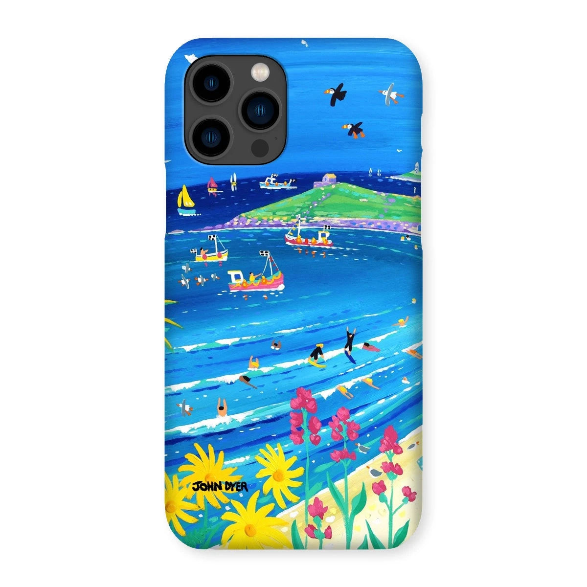 Snap Art Phone Case. Porthmeor Beach St Ives. Artist John Dyer. Cornwall Art Gallery. John Dyer