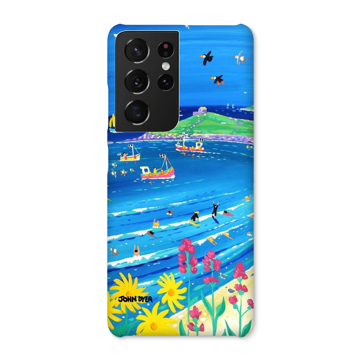 Snap Art Phone Case. Porthmeor Beach St Ives. Artist John Dyer. Cornwall Art Gallery. John Dyer
