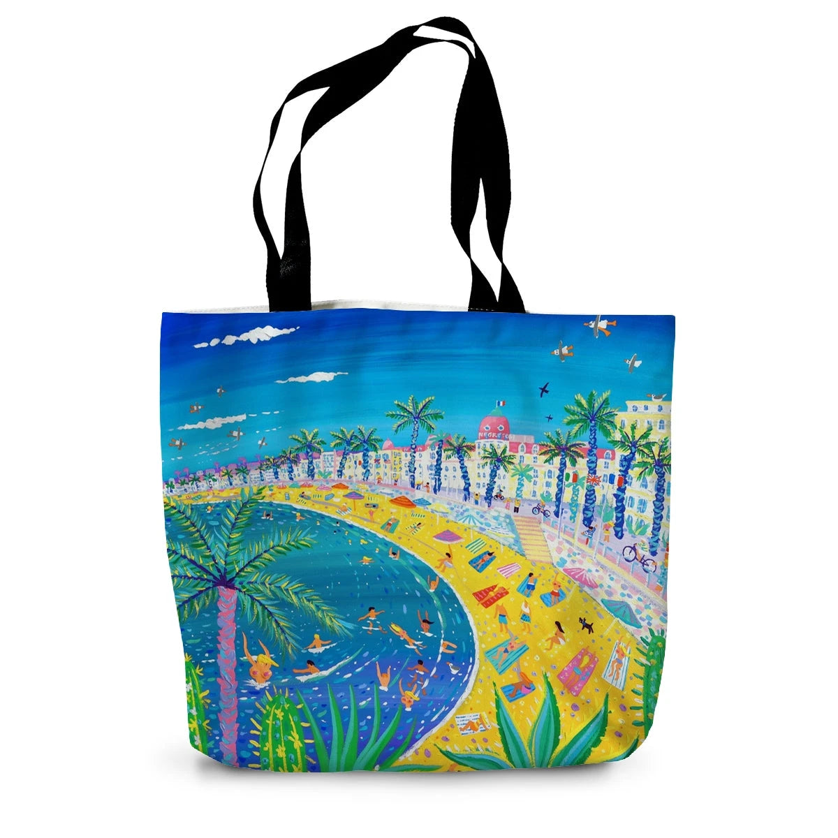 Sexy Curves, Nice, France by John Dyer Canvas Tote Bag John Dyer