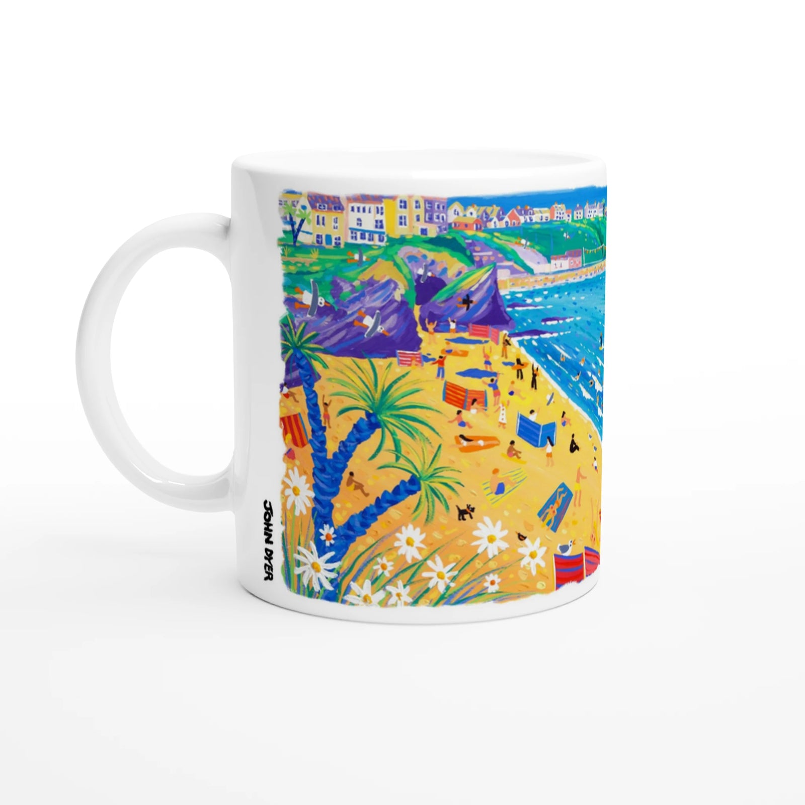 Cornish Destinations Ceramic Art Mug Bundle Set by John Dyer - Tresco | Newquay | Minack | St Ives John Dyer