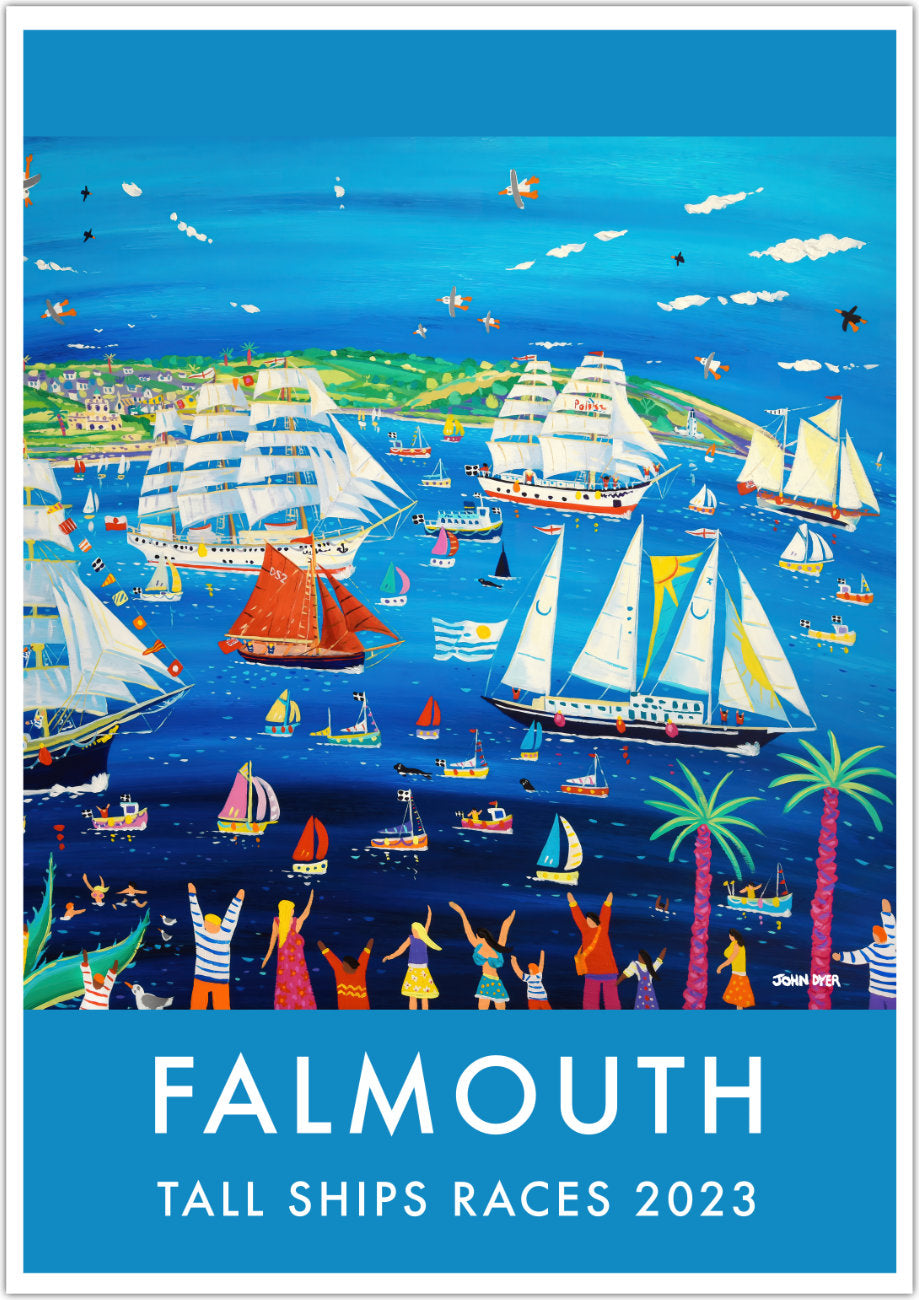 Wall Art Poster Print by John Dyer for the Falmouth Tall Ships Races Magellan - Elcano 2023