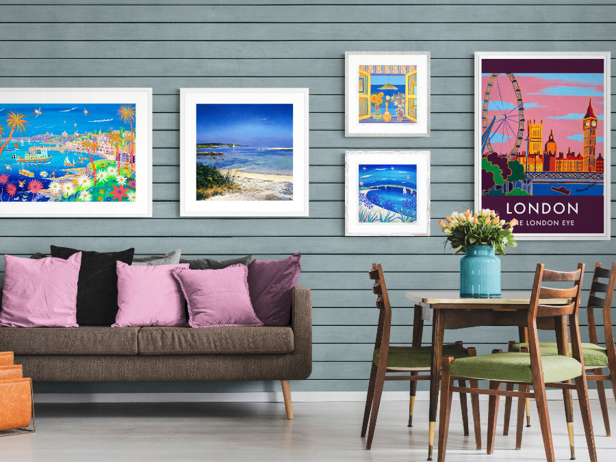 fine art prints and posters displayed in a contemporary setting