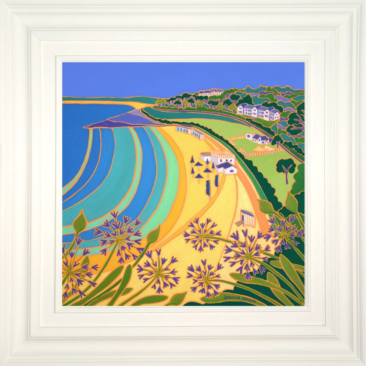 'Early Morning, Porthminster Beach, St Ives',
18 x 18 inches, oil on canvas. Painting by Cornish Artist Joanne Short. Cornish Art from our Cornwall Art Gallery Joanne Short