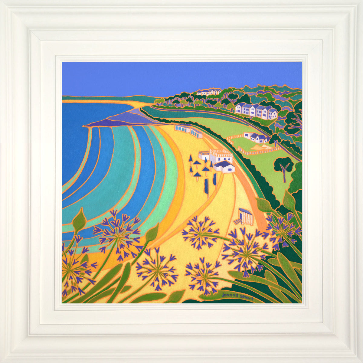 'Early Morning, Porthminster Beach, St Ives',
18 x 18 inches, oil on canvas. Painting by Cornish Artist Joanne Short. Cornish Art from our Cornwall Art Gallery