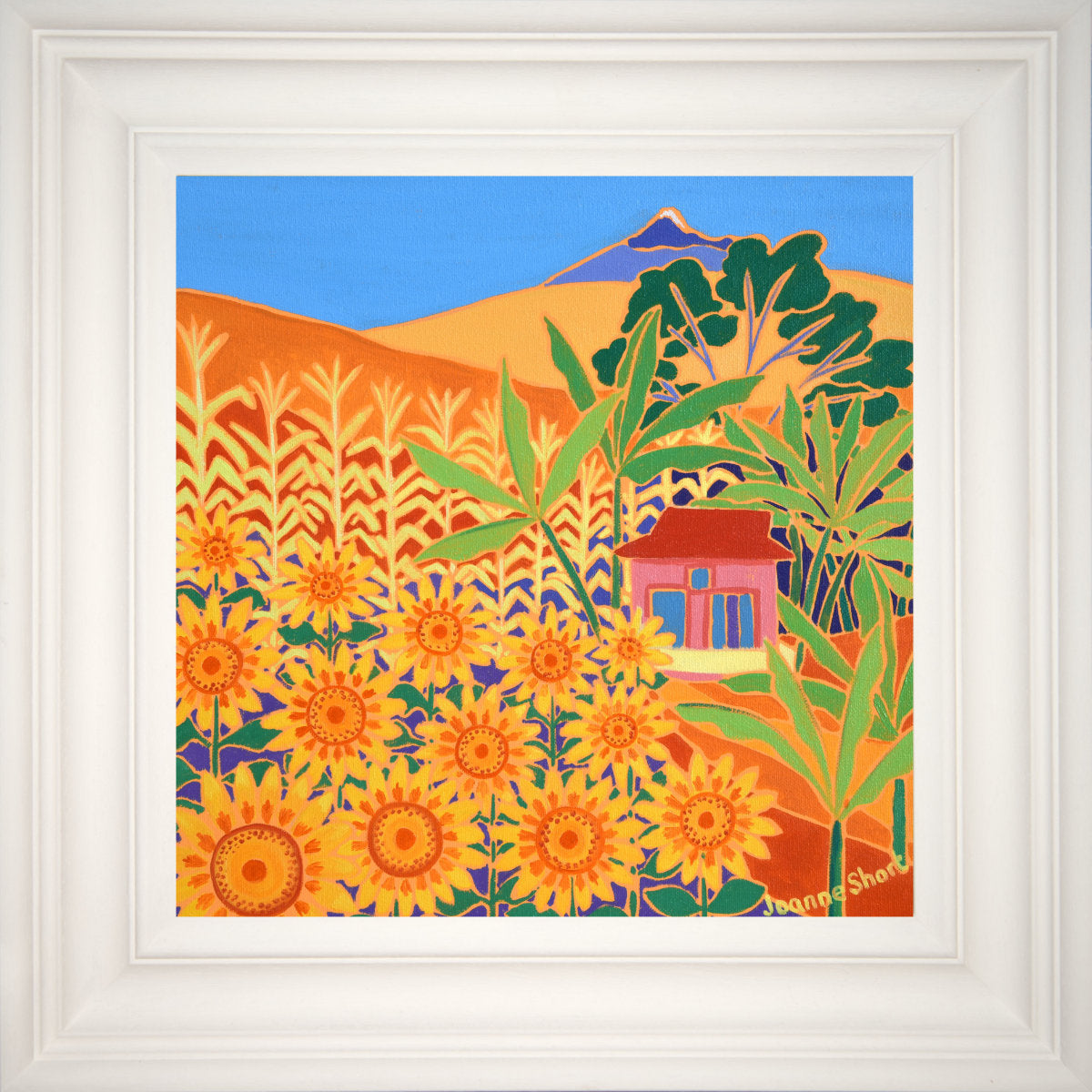 'Colourful Kenya', 12x12 inches oil on canvas. Painting by British Artist Joanne Short.