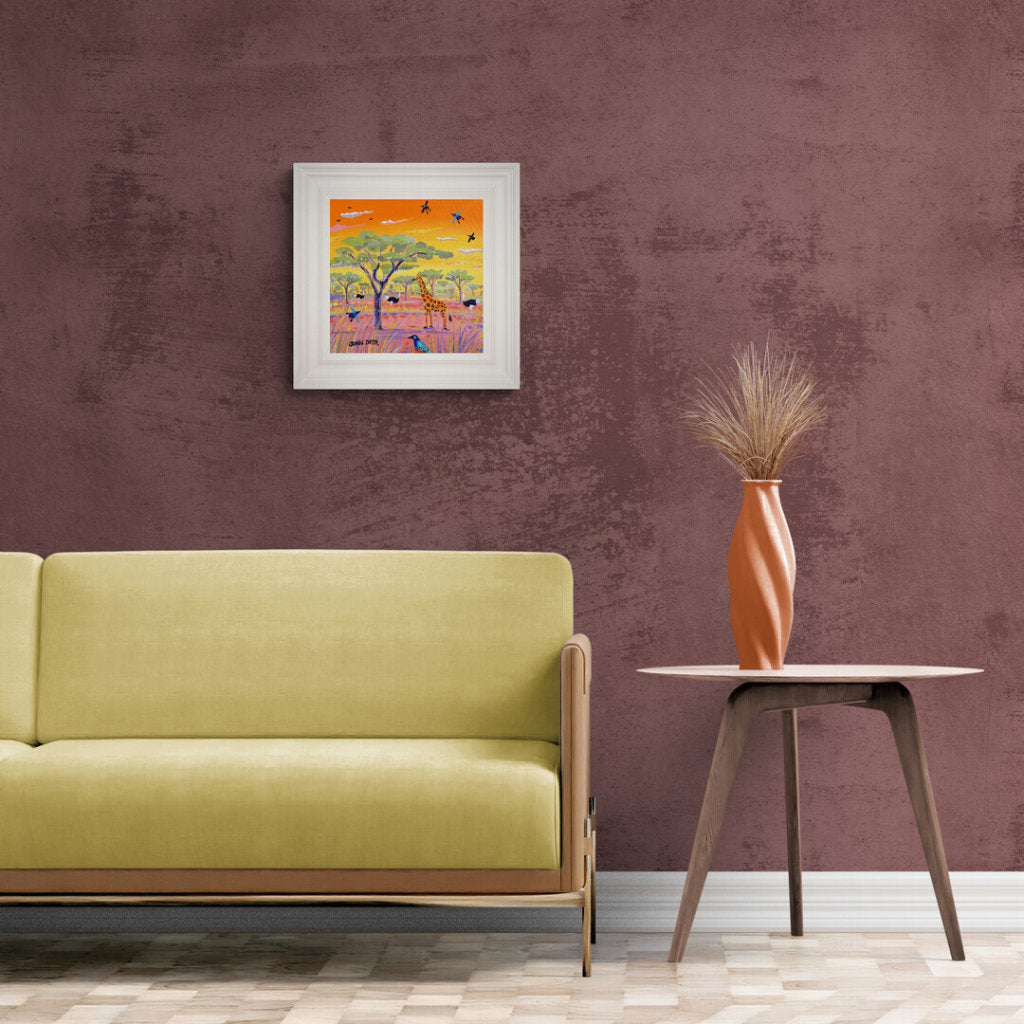 'Precious Africa', 12x12 inches acrylic on canvas. Paintings of Africa by British Artist John Dyer.