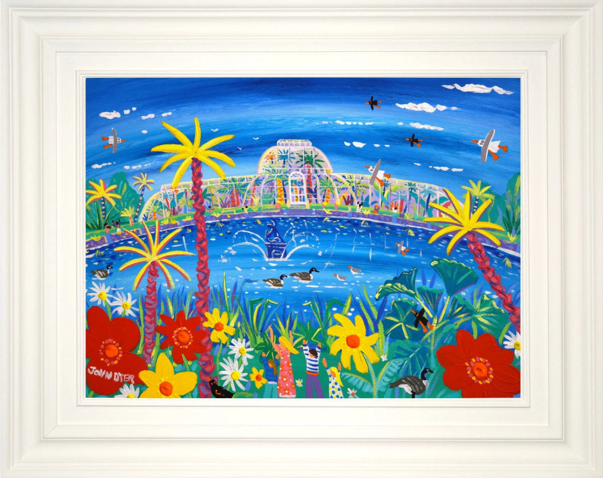 'A Feast of Flowers, Kew Gardens', 18x24 inches acrylic on canvas. London Garden Painting by British Artist John Dyer. John Dyer