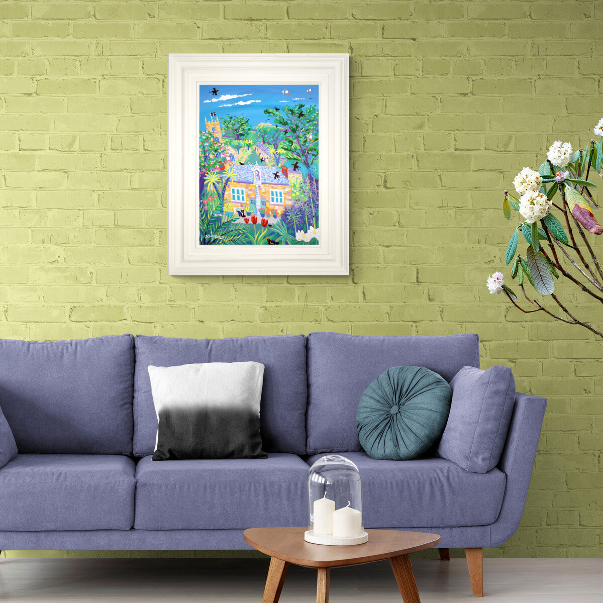 'Springtime at The Old Schoolhouse, Crowan', 24x18 inches acrylic on canvas by John Dyer