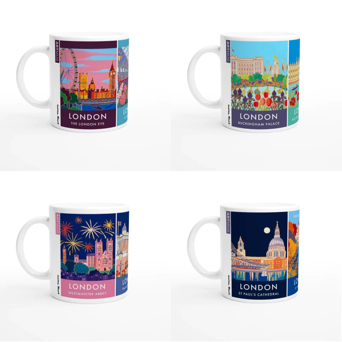London Ceramic Art Mug Bundle Set by Joanne Short Joanne Short