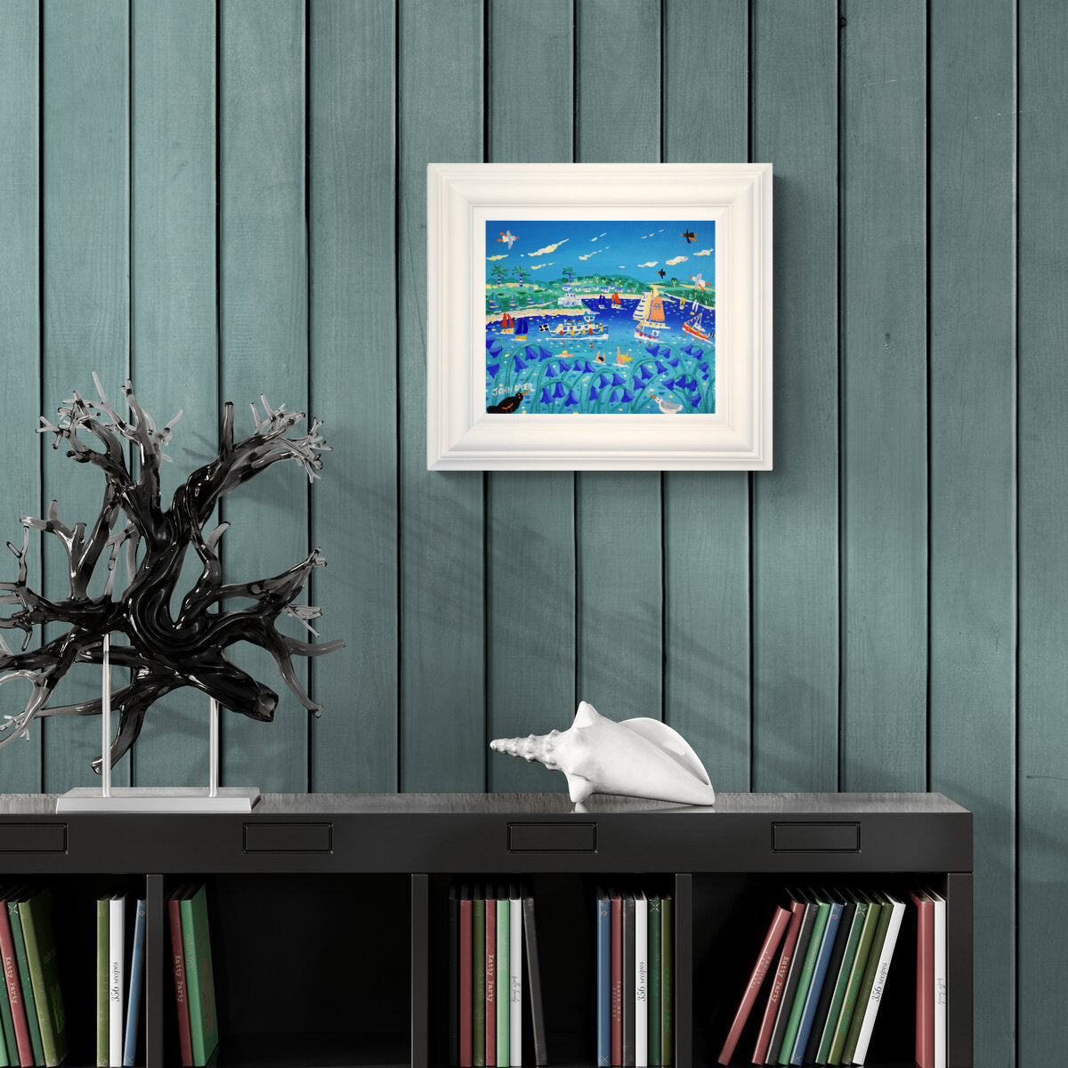 'Sailing to St Mawes', 10x12 inches acrylic on canvas. Paintings of Cornwall. Cornish Artist John Dyer. Cornwall Art Gallery