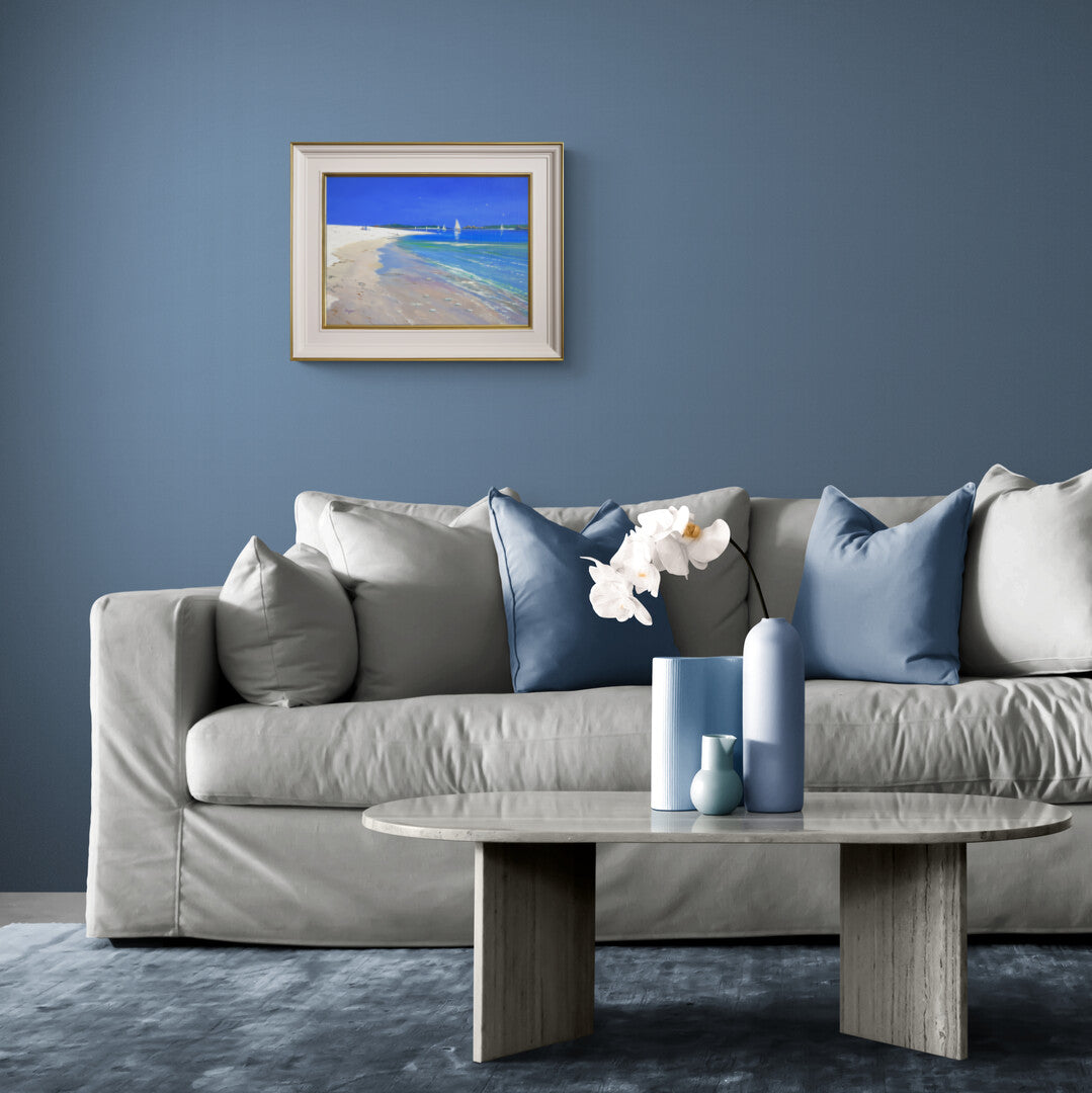 'Colours of Tresco', 12x16 inches original art oil on canvas. Paintings of Cornwall by Artist Ted Dyer. Cornwall Art Gallery