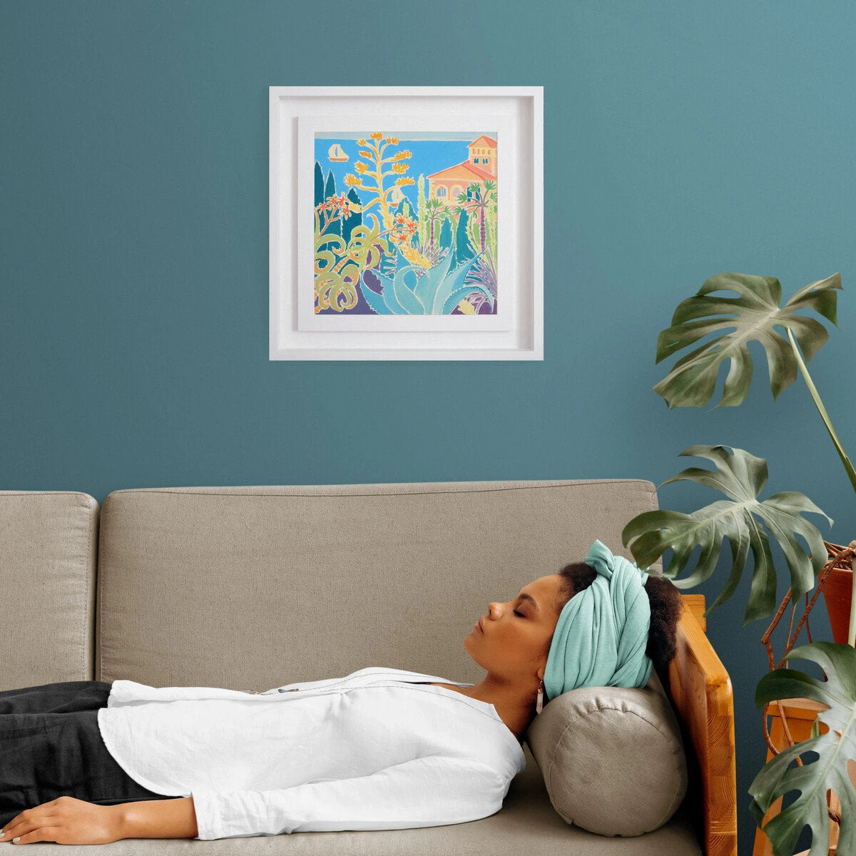 Original Painting by Joanne Short. 'Royal Plants at the Hanbury Palace Garden, Giardini Hanbury'. La Mortola, Italy. Joanne Short