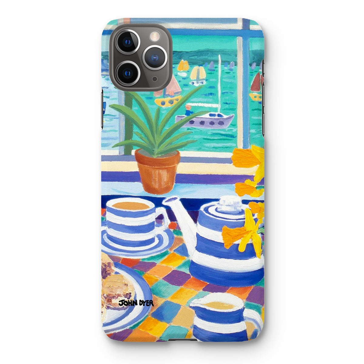 Snap Art Phone Case. Cornishware. Artist John Dyer. Cornwall Art Gallery