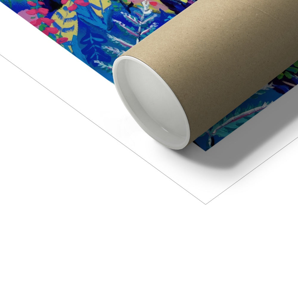 John Dyer Fine Art Print. Open Edition Garden Art Print. 'Exploring Canonteign Falls'. Devon Art Gallery